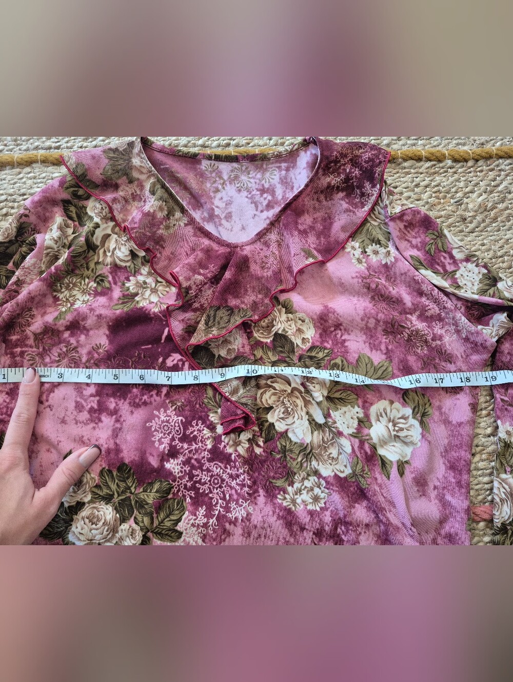 Floral Ruffled Top - Picture 3 of 5